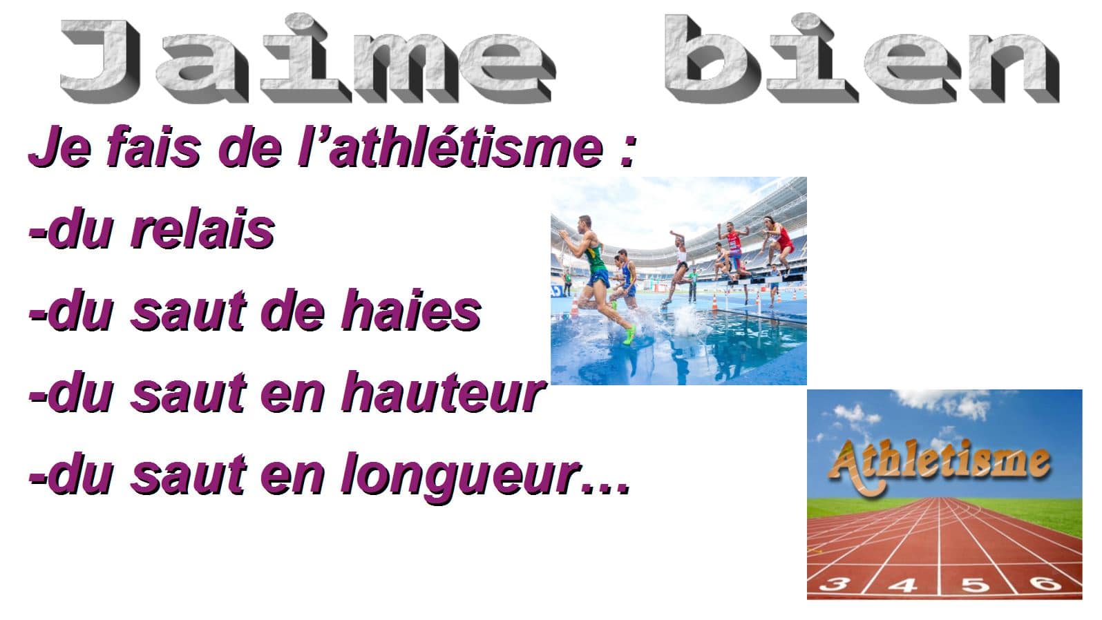 Marine: mes sports préférés